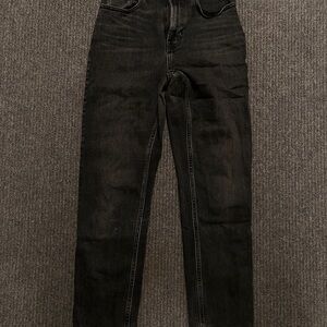 Everlane High Waist Straight Jeans - Dark Grey (25 Ankle)